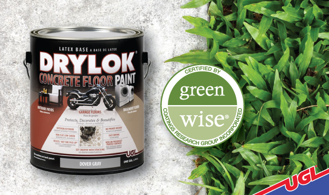 DRYLOK® Latex Concrete Floor Paint is Green Wise® Certified
