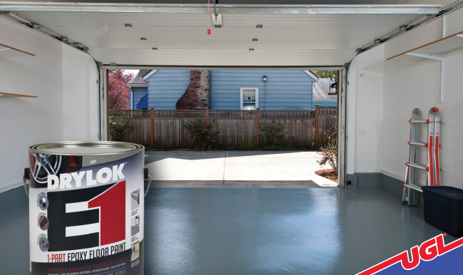 DRYLOK® E1 1-Part Epoxy Floor Paint delivers a durable showroom-quality finish