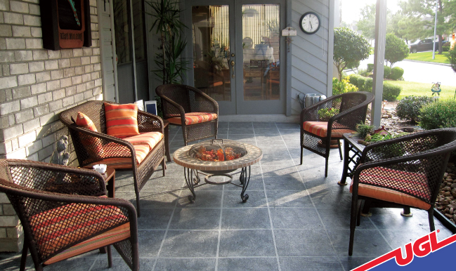 Transform plain concrete into stunning faux tiles