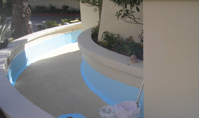 Adding Color and Protection to a Water Feature using DRYLOK® Extreme Masonry Waterproofer