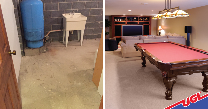 UGL blog waterproofing basement unfinished finished