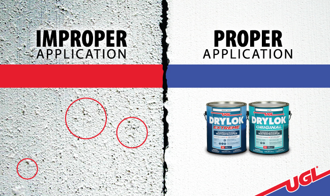 Improper vs. Proper Application of DRYLOK® Masonry Waterproofer