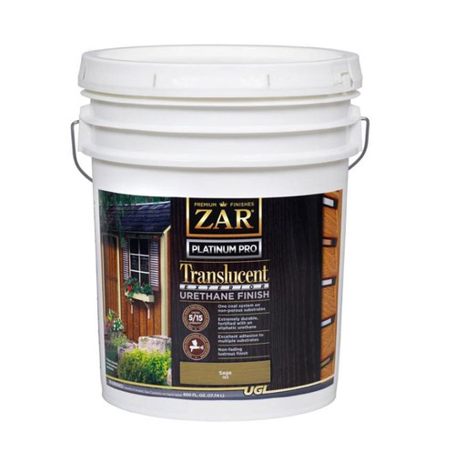 Zar Platinum PRO Exterior Urethane Finish Sage 5 Gallon